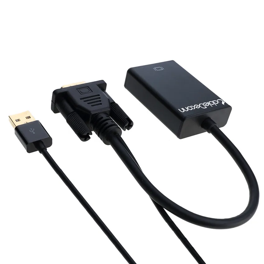 Преобразователь из VGA в HDMI адаптер с USB аудио для HDTV компьютерного проектора