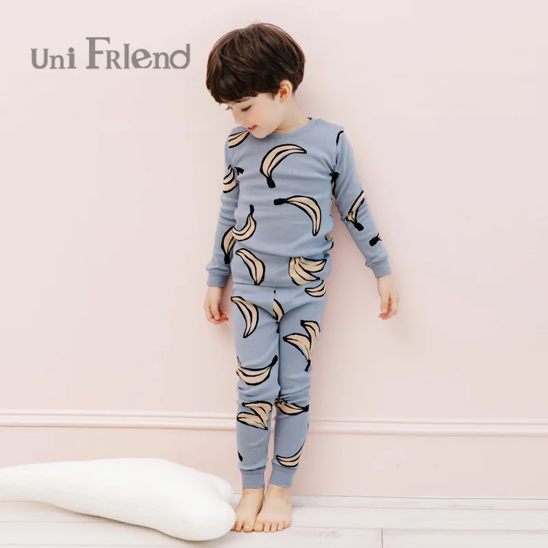 Unifriend/пижама из 100% хлопка для детей весна 2018 пижама девочек одежда с длинными