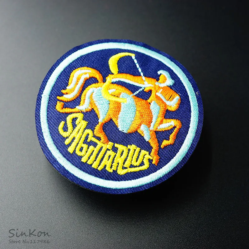 Знаки созвездий Стрелец Железный значок вышитая аппликация швейная нашивка