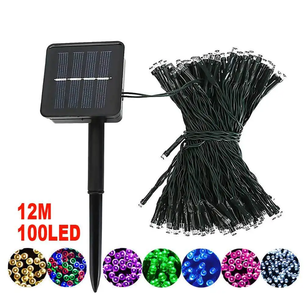 Открытый солнечный светильник строка 100LED8 режим голой для рождественской