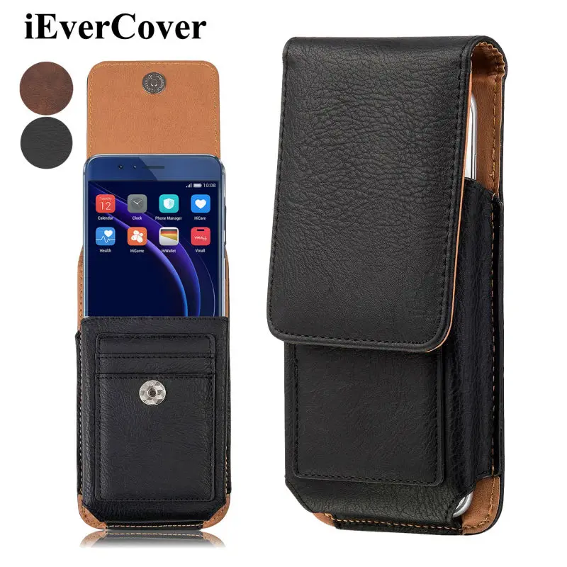 Вертикальный кожаный чехол Кобура премиум класса с вертлюжным поясом для Huawei Honor