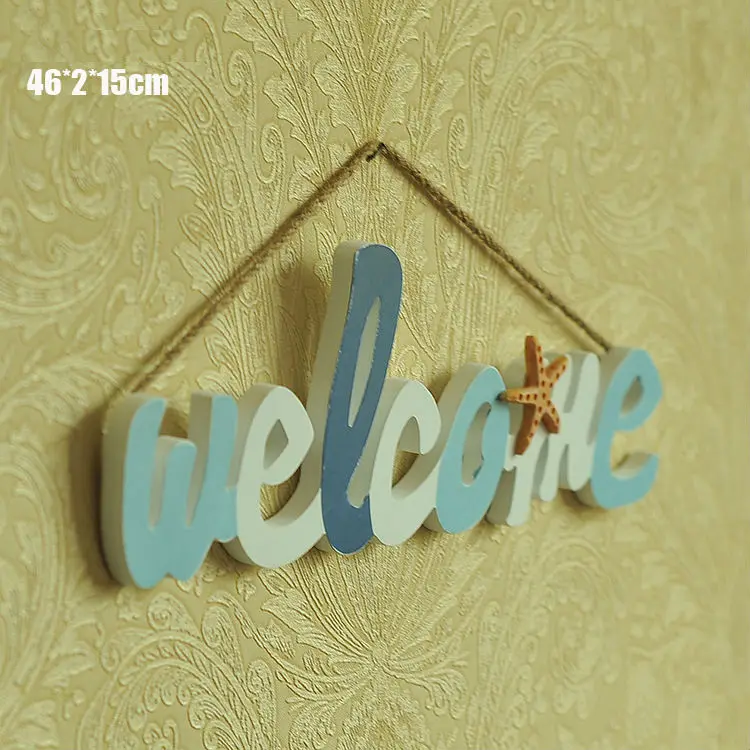 Деревянная дверная плитка в средиземноморском стиле табличка знак аксессуары