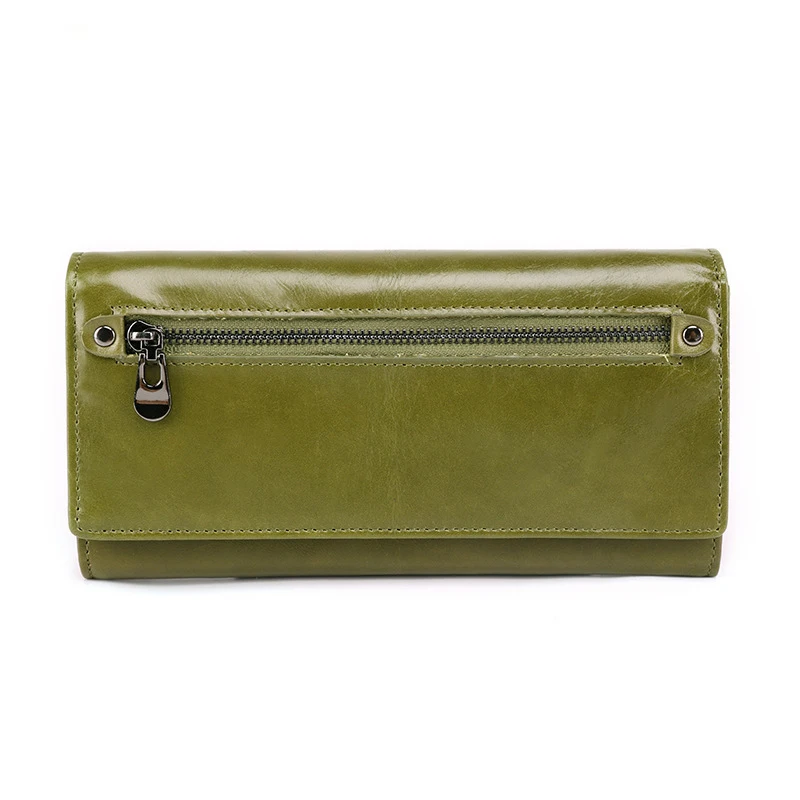 Q9366 green COWATHER, высокое качество, натуральная кожа, Женский кошелек, первый слой, Воловья кожа, кошельки для женщин,, дизайн, хороший кошелек - Цвет: Q9366 green