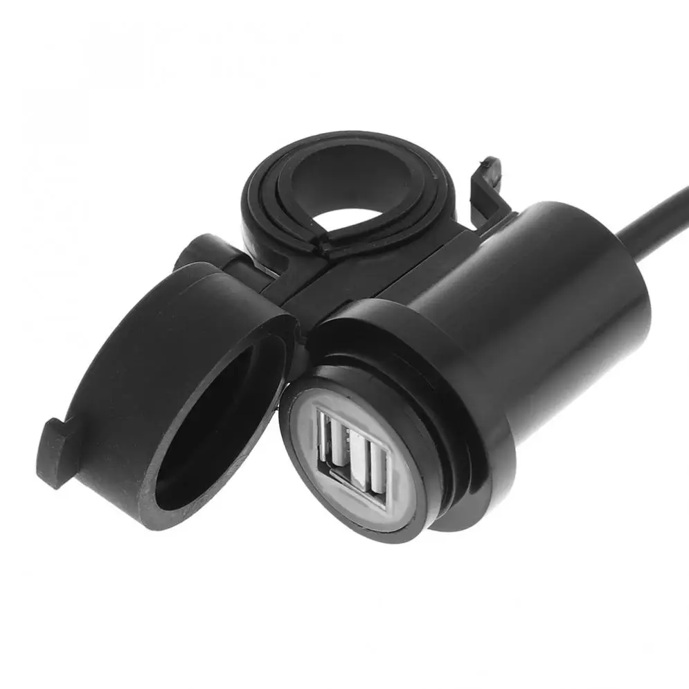 DC 5V 2A ABS цилиндрический водонепроницаемый двойной USB зарядное устройство для