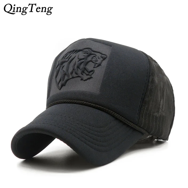 

Stereoscopic Tiger Print Summer Mesh Snapback Hats For Women Men Baseball Caps Hip Hop Trucker Cap