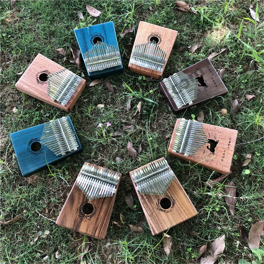 17 клавиш Пальчиковый Kalimba Mbira Sanza большой палец пианино карманный размер для