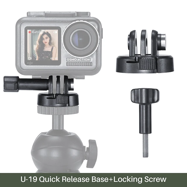 Ulanzi Osmo Action Camera Accessories Kit Gopro Adapter Mount Holder with 3M Adhesive Paste Sticker for Osmo Action - Цвет: U-19