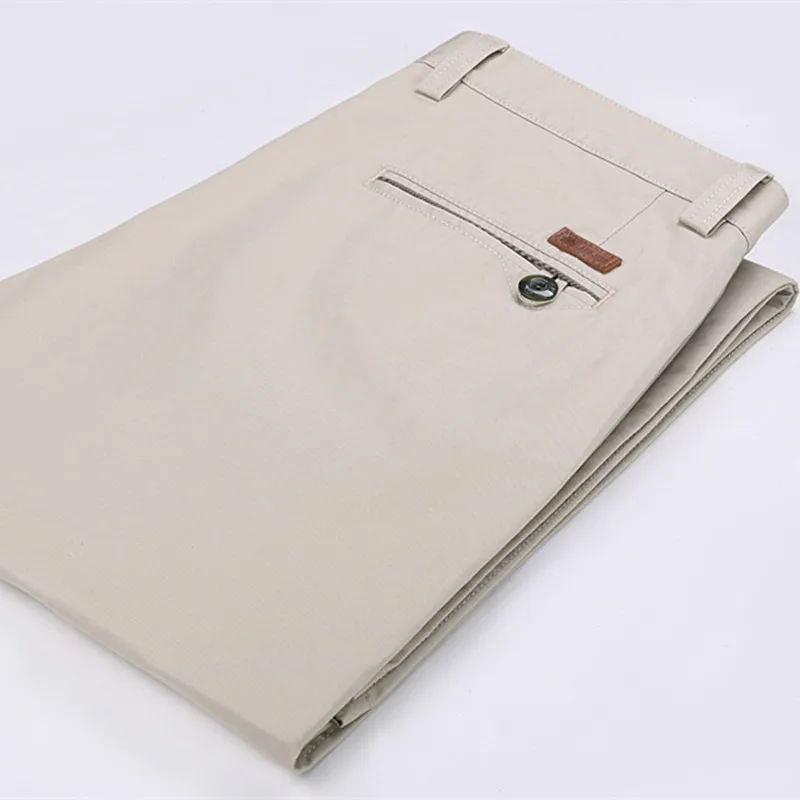 ICPANS Летние Стильные тонкие повседневные брюки мужские прямые черные цвет хаки