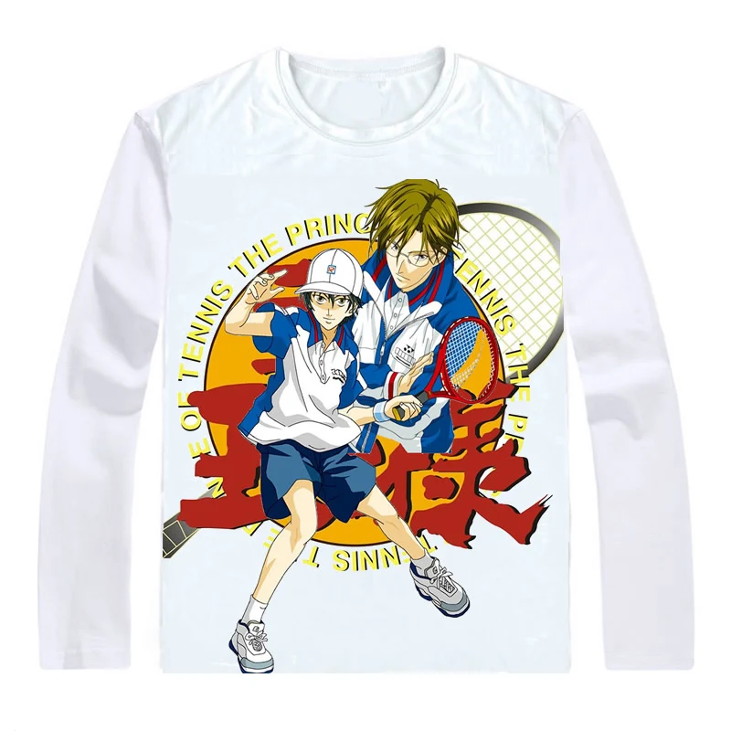 Футболка Coolprint с аниме принтом принц Футболки длинным рукавом Тенни-Pri Ryoma Echizen