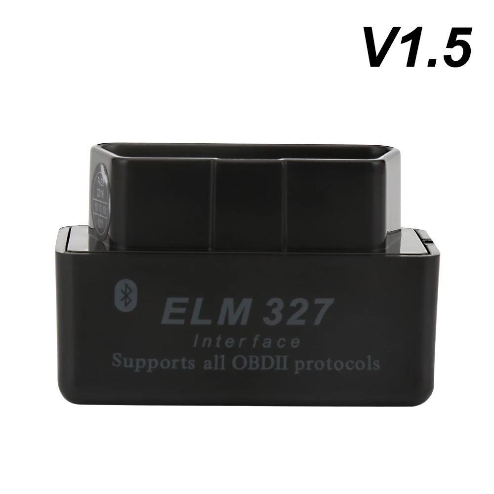 black ELM327 v1.5 V1.5 Супер Мини ELM327 Bluetooth V2.1 ELM 327 версия 1,5 с чипом OBD2/OBDII для Android Крутящий момент автомобиля код сканер автомобиля стиль - Цвет: black ELM327 v1.5