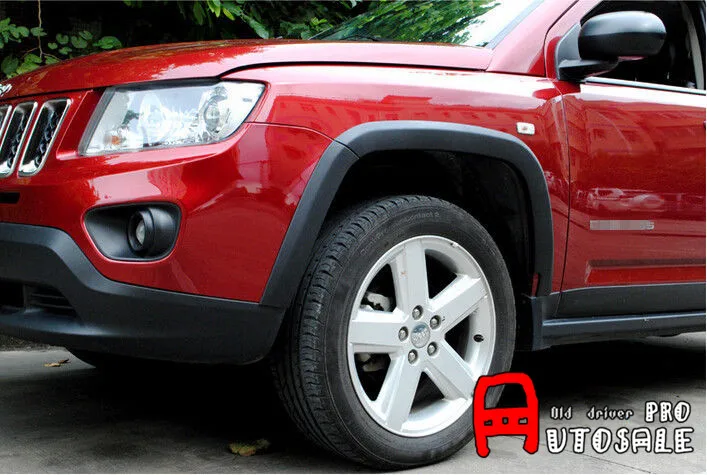 Качество для Jeep Compass 2011 2015 черные накидки на крыло комплект удлинителей свод