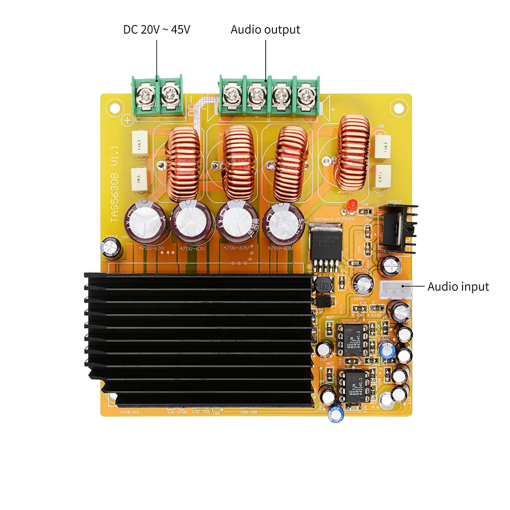 AIYIMA TAS5630 усилитель мощности аудио Плата 2x300 Вт Hi Fi стерео класса D Цифровые