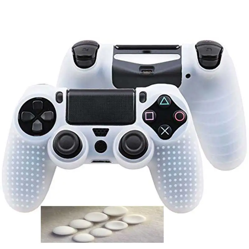 9 in 1 for Dualshock 4 PS4 Slim Pro Controller Studded Skin Preminum Protective Anti-Slip soft Silicone Grip Case Cover | Электроника