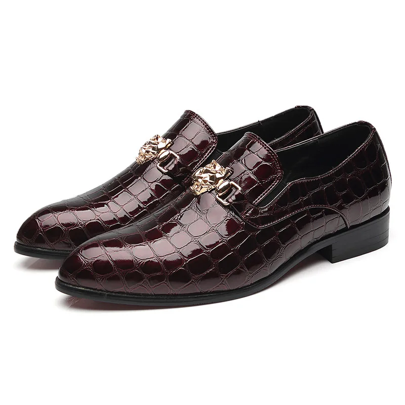 Fashion Men Pu Leather Shoes Pointed Toe Slip on Loafers Flat Comfort Casual Spring and Autumn | Обувь