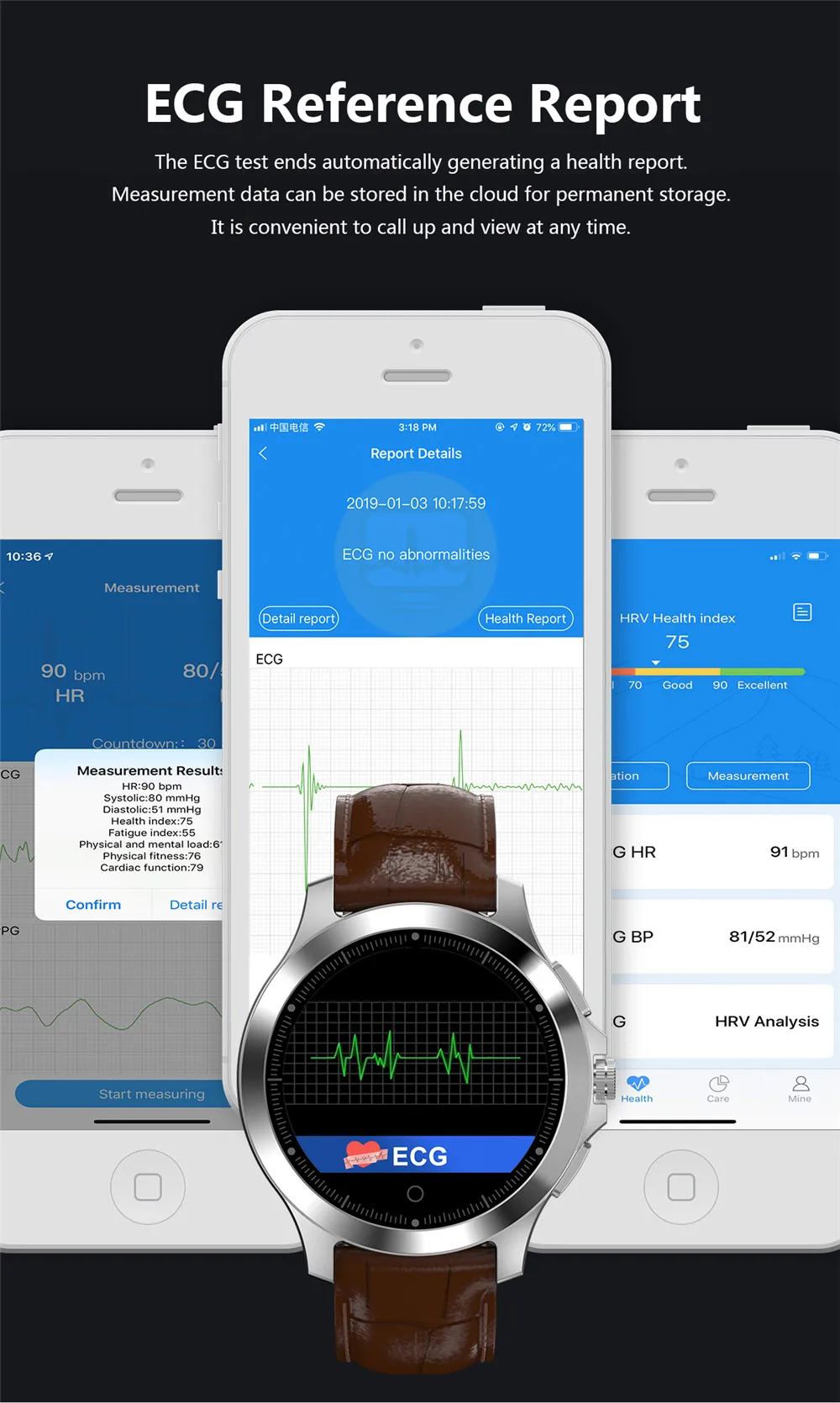 Смарт-часы Slimy W8 с монитором сердечного ритма ECG кровяное давление IP67 Водонепроницаемый фитнес-трекер Smartwatch Браслет PK N58