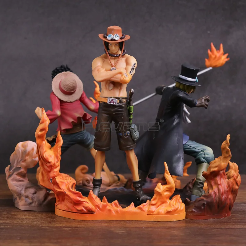 Аниме Одна деталь DXF братство II Monkey D Луффи Portgas D Ace Сабо ПВХ Фигурки Коллекционная модель игрушки 3 шт./компл