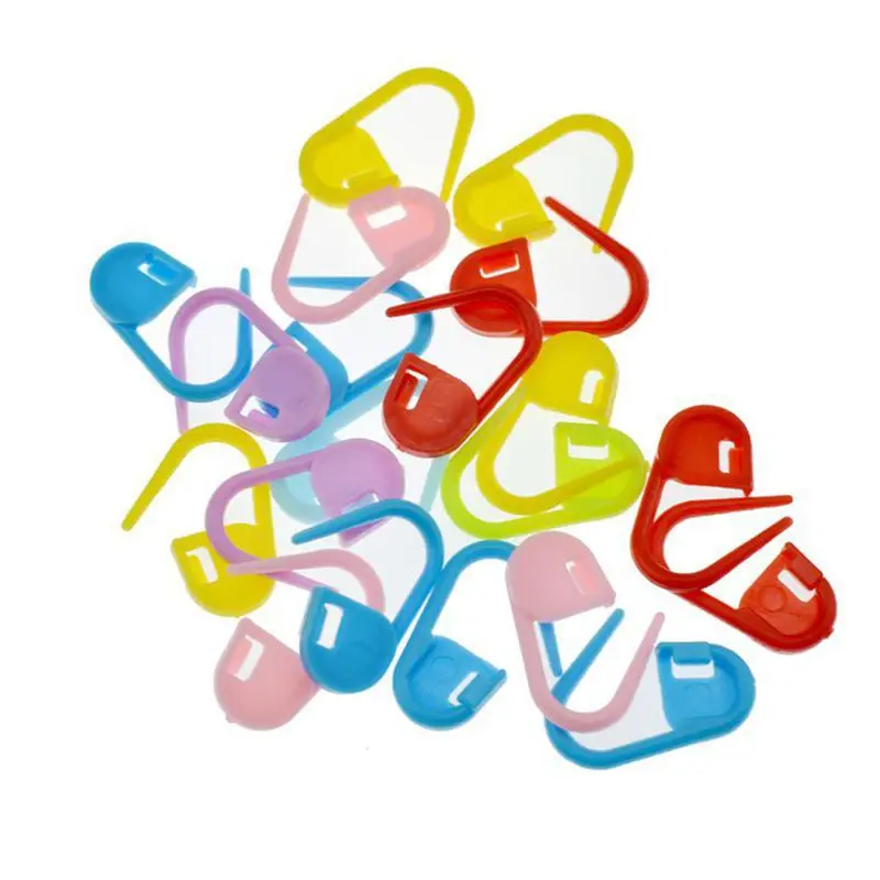 Пластиковые вязанные спицы крючком Крючки пластиковые маркеры игла зажим