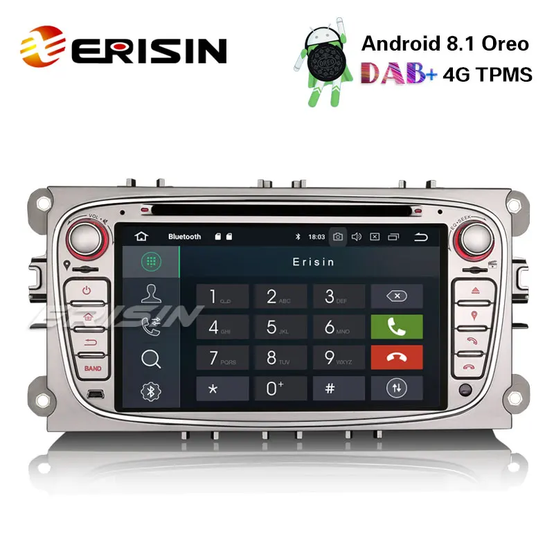 Автомобильный dvd-плеер gps для ford Focus Mondeo Erisin ES3809FS 7 &quotDAB + 4G Android 8 1 автомобильный