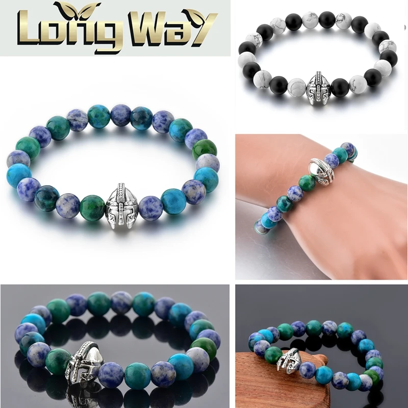 Браслет LongWay с бусинами из белого и черного камня для пианино женщин|Браслеты