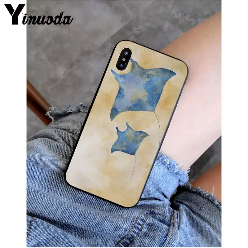 Yinuoda животных Манта DIY чехол для телефона Apple iPhone 8 7 6 6S Plus X XS Макс 5 5S SE XR крышка |