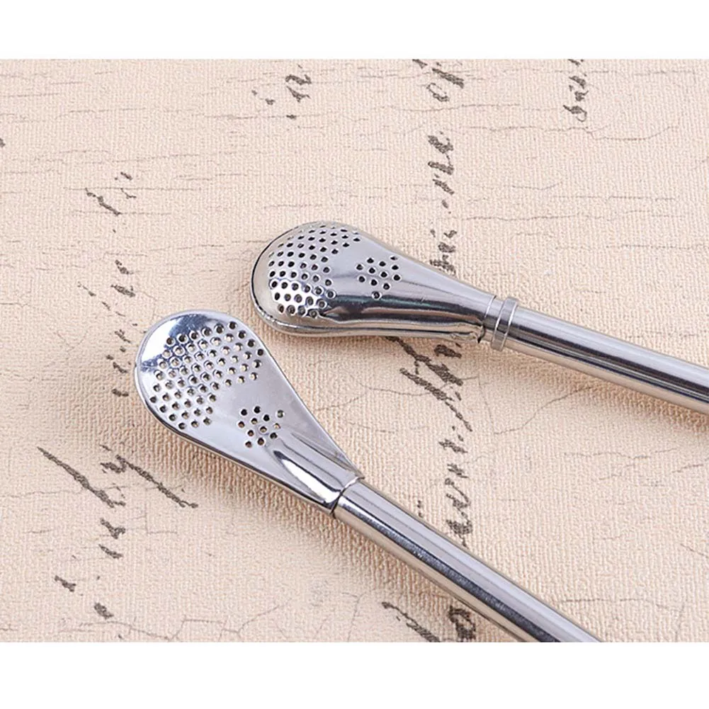 Горячая соломенная ложка Фильтр Нержавеющая Сталь Многофункциональная ситечко