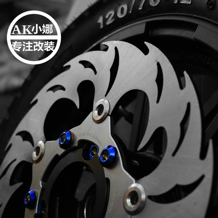 

260mm Motorcycle Brake Disc With Flange With Color Screws 5-3 70mm Hole To Hole For Yamaha Scooter Cygnus Bws Modify