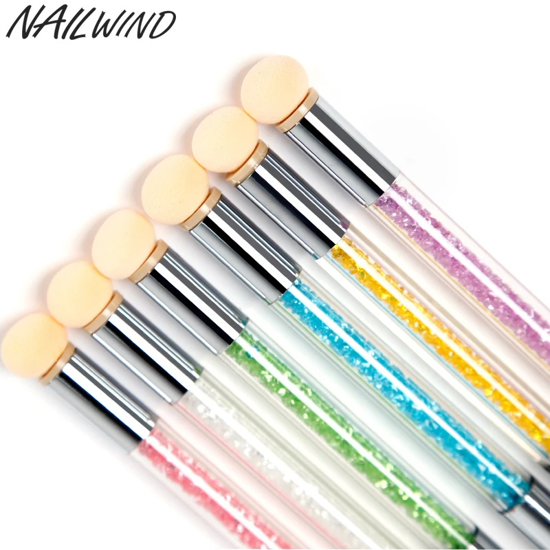 ROSALIND 1 шт. губка двухсторонний дизайн ногтей градиентное затенение Раскрашивание