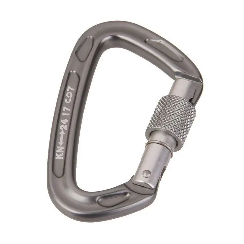 Запорный винт 24 кН карабин из алюминиевого сплава D-образный для альпинизма |