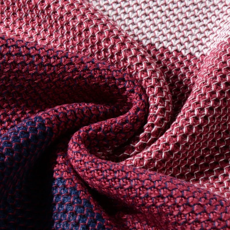 2018 осенне зимний шерстяной свитер в полоску Мужской брендовый Повседневный