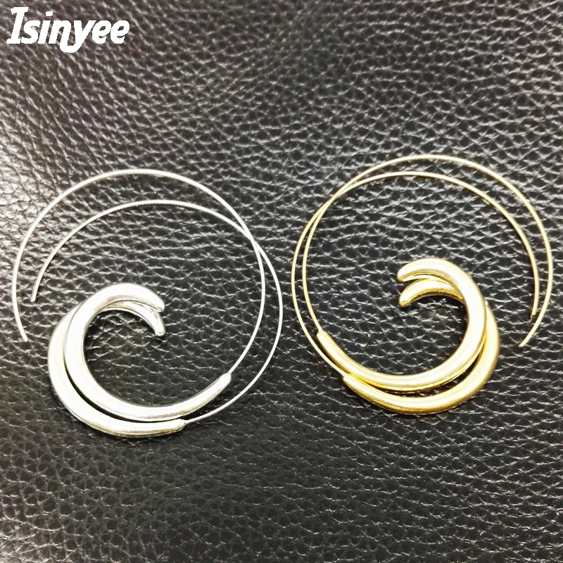 ISINYEE Модный Круглый Кулон покрытый тон серьги кольца для женщин Bijoux (украшения