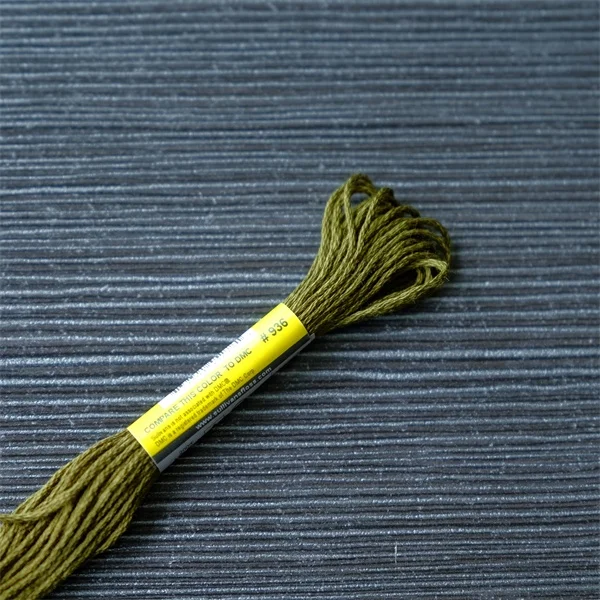 447 DMC Цвета 12skeins 8 м(8.7yds) двойной Мерсеризованный хлопок, мулине Вышивка крестом 6 нитей мулине, DMC диаграмма Колонка 11 - Цвет: DMC 936