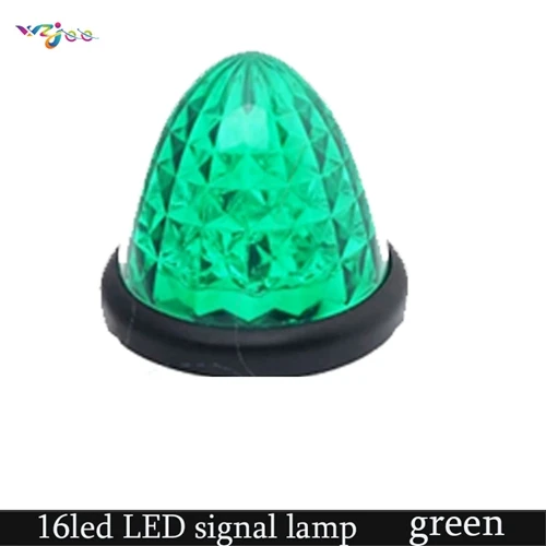 2pcs green 24v 2 шт 16 СВЕТОДИОДНЫЙ грузовик Грузовые автомобили шины оформления боковой маркер индикаторы свет лампы Красный/хром/синий/зеленый/желтый - Цвет: 2pcs green 24v