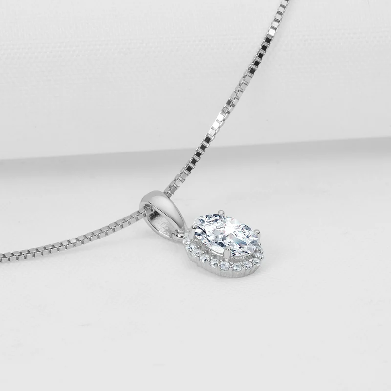 Цепочка женская из серебра 0 75 пробы с овальной огранкой 925 карата|necklace silver