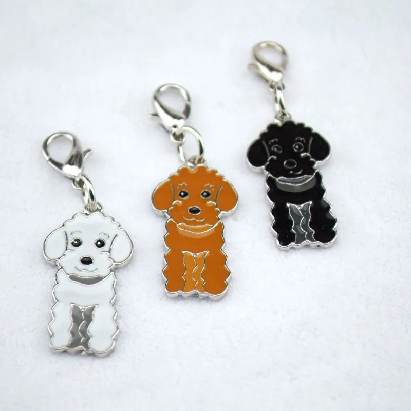 2 шт./лот Пудель Pet кулон из нержавеющей стали pet dog tag собак Цепочки и ожерелья