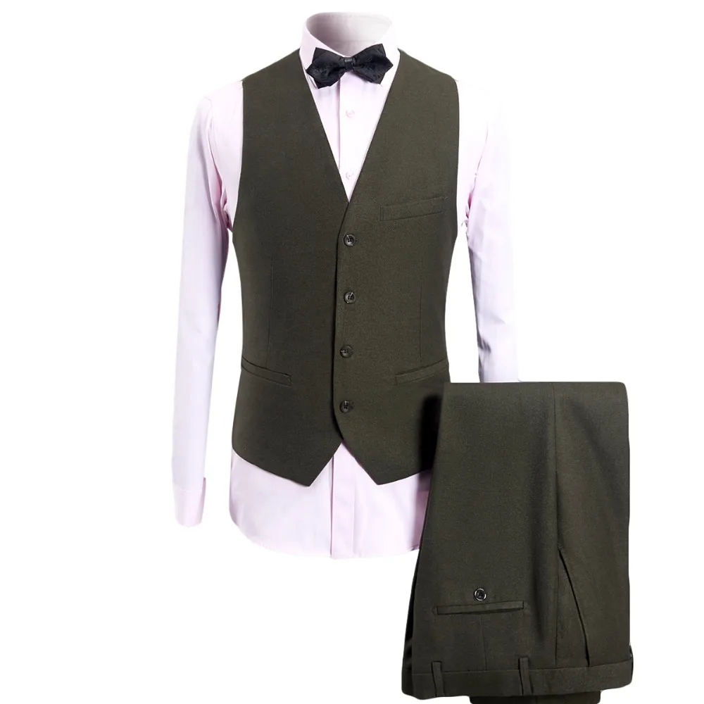 YUNCLOS мужской костюм на одной пуговице классический однотонный смокинг из 3