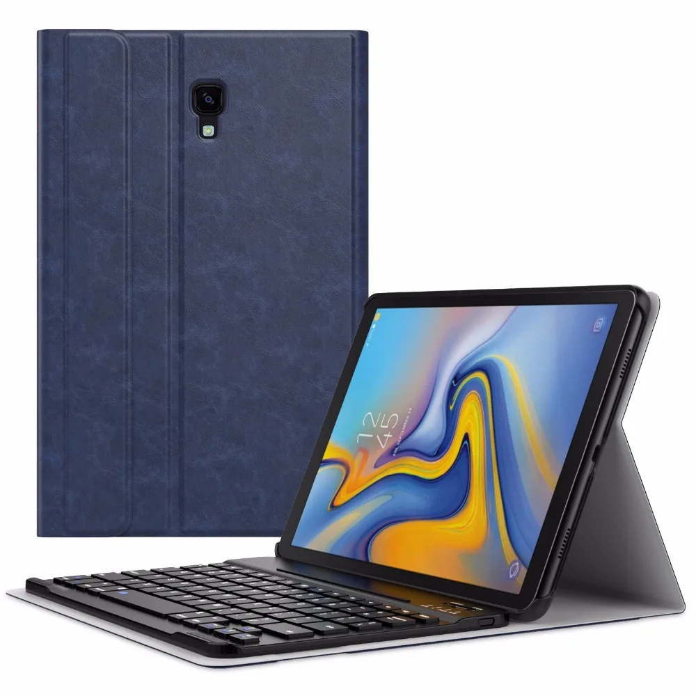 Чехол с клавиатурой MoKo для samsung Galaxy Tab A 10,5, SM-T590 для планшета/SM-T595, тонкий чехол-подставка для бизнеса