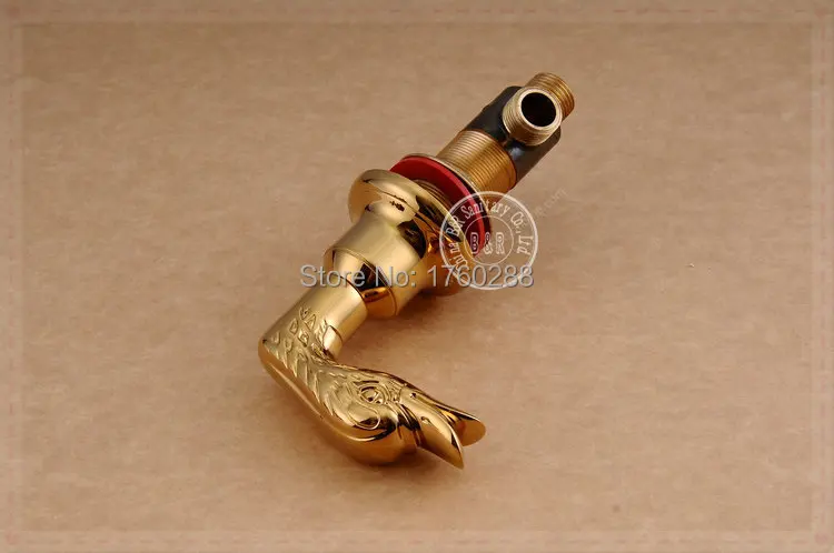 Freeshipping B&ampR Fashionable Tap Bathroom Gold Mixer Three Double handle hole Surface Mounted faucet BR-11000 torneira ban |