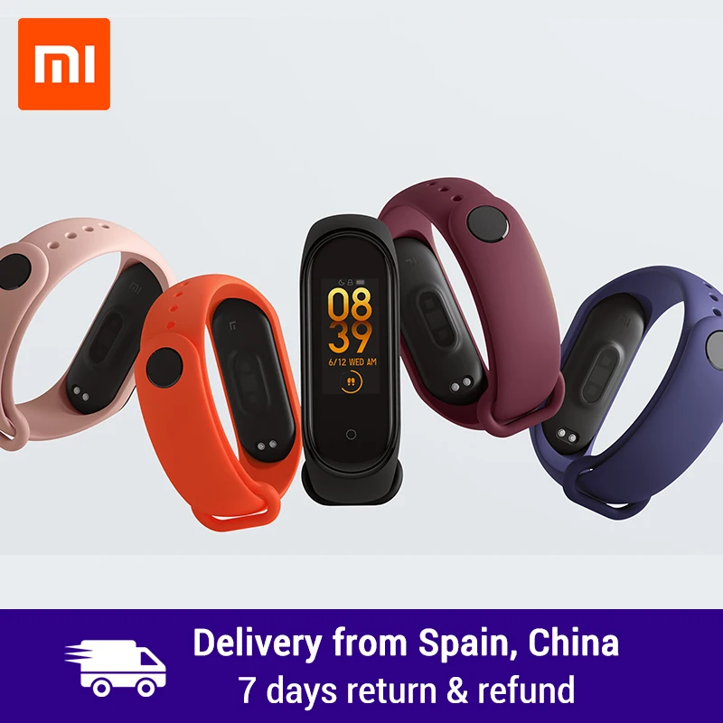 Новинка 2019 оригинальный Xiaomi mi браслет 4 с цветным смарт экраном для фитнеса