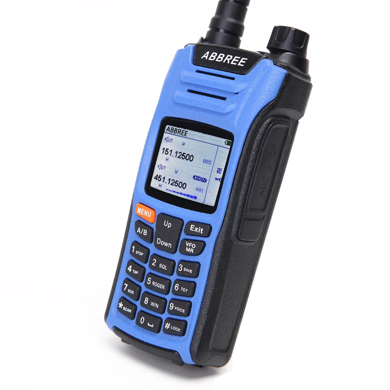 ABBREE AR-F6 6 полос рация двойной дисплей 999CH VOX DTMF SOS сканирование секундомер функциональный ЖК-дисплей цветной дисплей радио ветчины