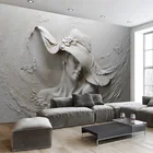 Пользовательские 3D стерео тисненые цементные персонажи скульптура фотообои европейский стиль винтаж гостиная прикроватный Декор 3D Фреска