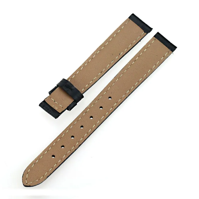Браслет ISUNZUN 13 мм для Tissot 1853 T057.910 T057.210 кожаный ремешок T057 Альтернативный Черный