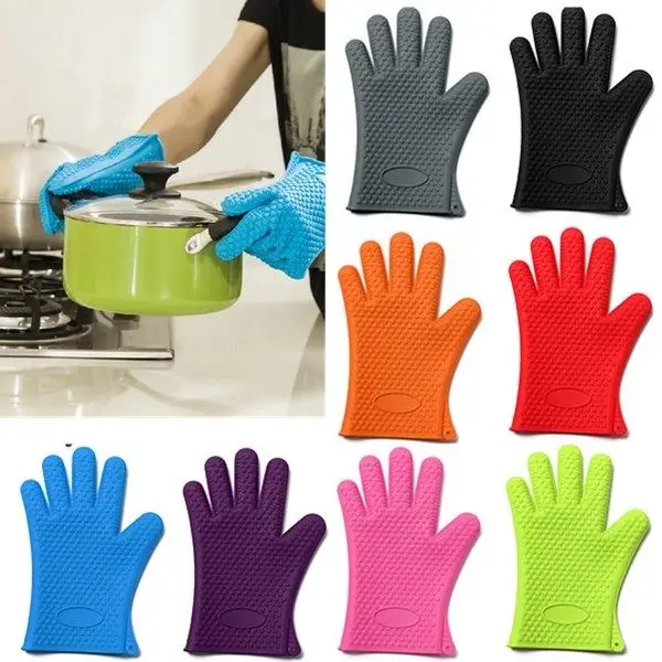 Новые защитные силиконовые перчатки Нескользящие водонепроницаемые варежки