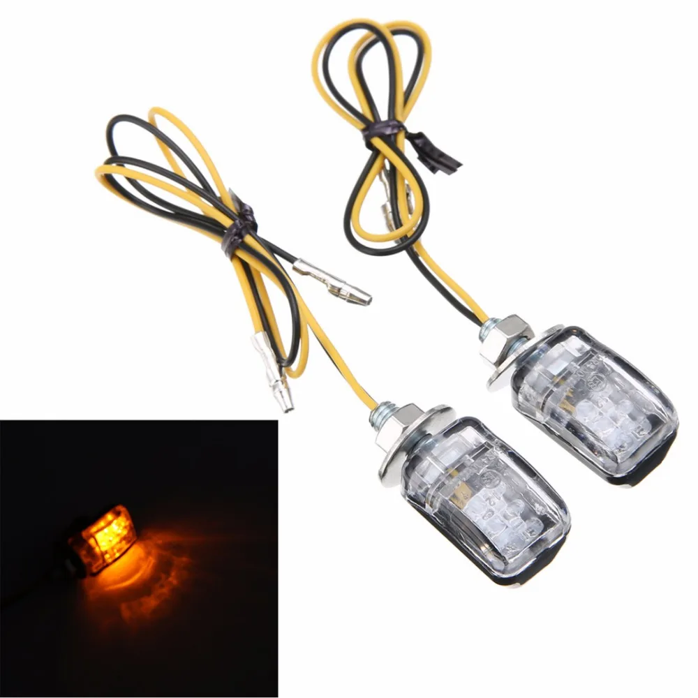 2 шт 12V мотоциклов 6 LED Мини указатель поворота световой индикатор вспышка лампа