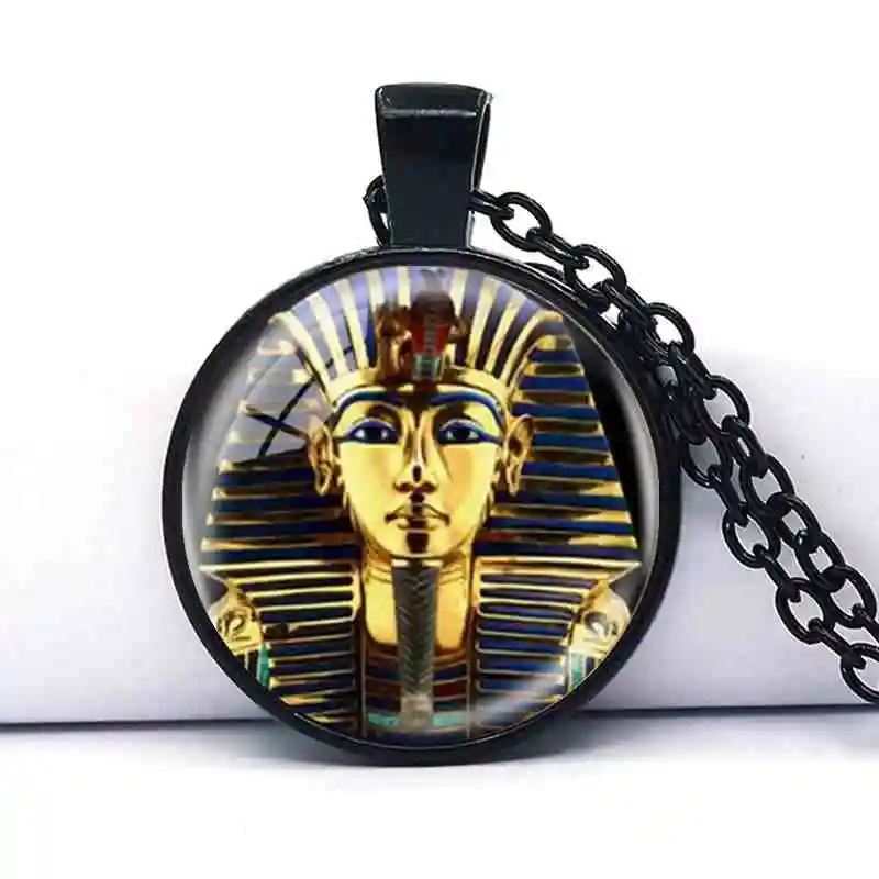 2018 новый логотип кулон египетское ожерелье Tutankhamun король ручной работы Смола