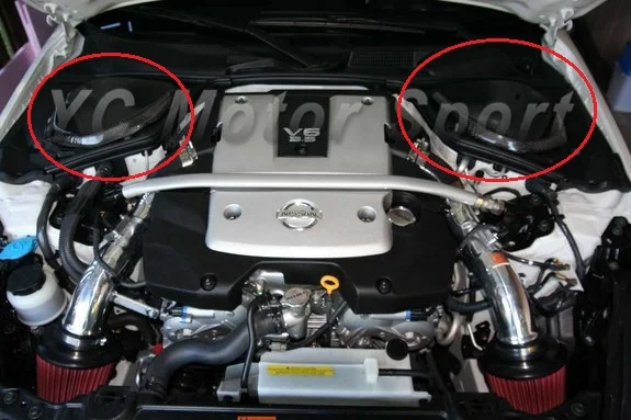 

Car Accessories Carbon Fiber Bodykits Fit For 2002-2008 350Z Z33 Brake Fluid & Battery Cover 2pcs Car-styling