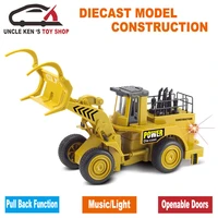 diecast forestry log loader grapple replica excavator tractor caterpillar model cars boys toys with functionsmusiclight