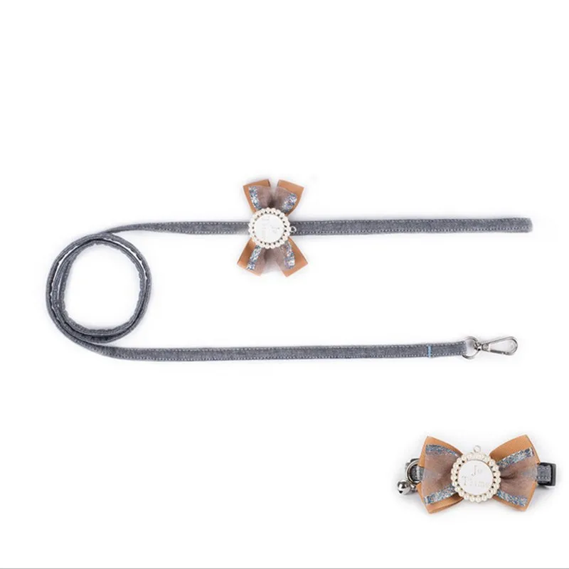 

High Quality Dog Collar and Leash Set with collar flower Cotton Dog&Cat Necklace and Dog Leash for Pet Accessor