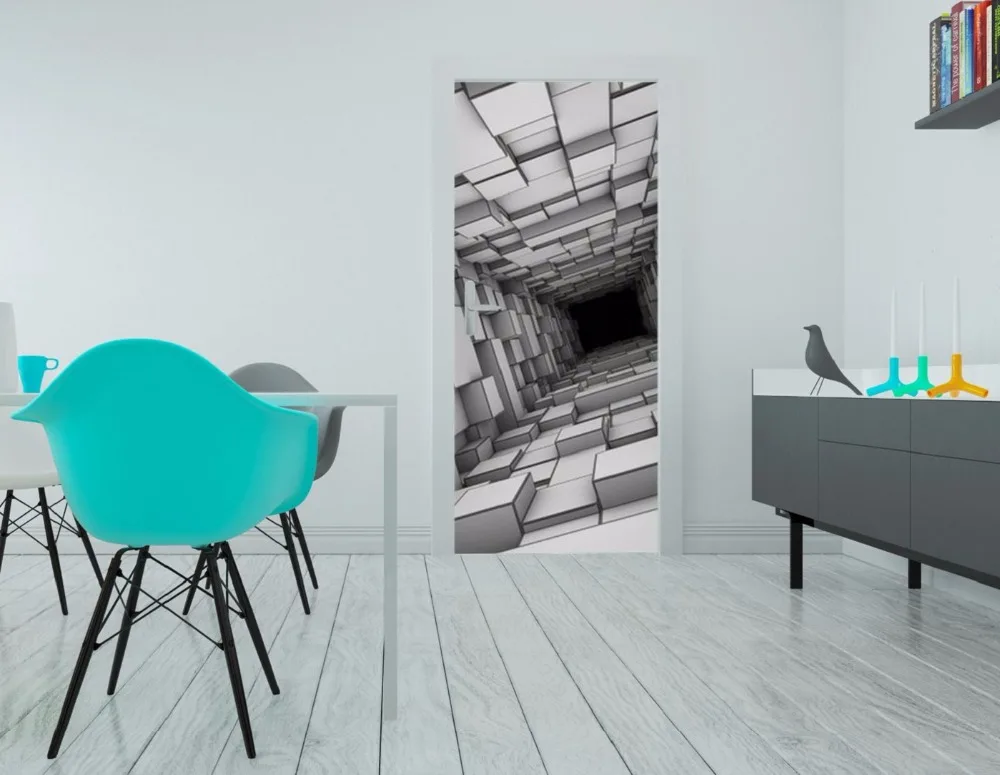 3D абстрактные квадратные туннельные двери Настенные обои фотообои настенная