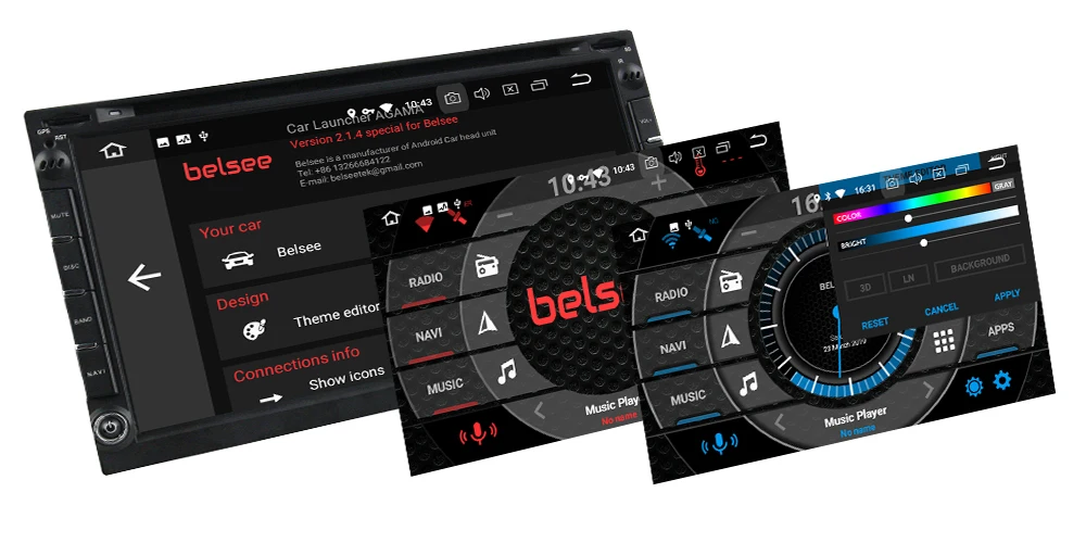 Belsee Универсальный 2 Din 4GB 64GB Android 9 Автомагнитола головное устройство Стерео Авторадио gps-навигация, dvd-плеер Bluetooth Сенсорный экран