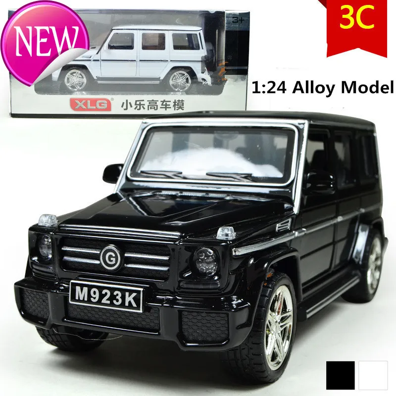 Mercedes G55 модель автомобиля 1:24 Масштаб сплава отступить Автомобили внедорожник, отлитый под давлением мигает для мальчиков и девочек, игрушки